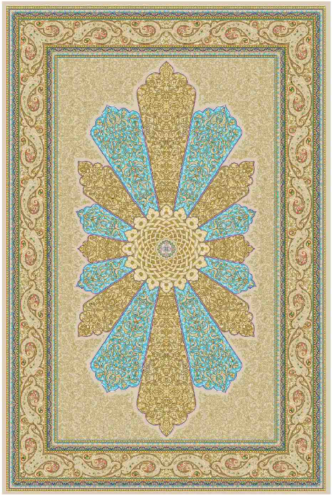 فرش ابریشم کد 1600108