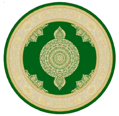 فرش ابریشم گرد