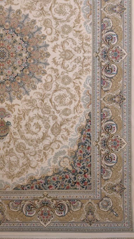 فرش کد 1501، 1500 شانه گل برجسته - نمای نزدیک
