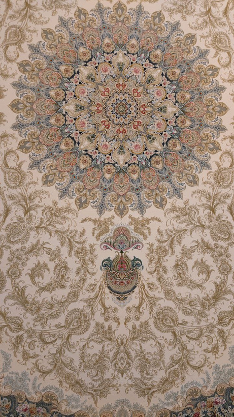 فرش کد 1501، 1500 شانه گل برجسته - نمای کامل