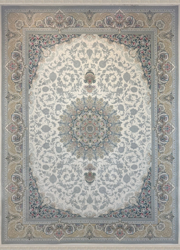 فرش کد 1501، 1500 شانه گل برجسته - نمای نزدیک