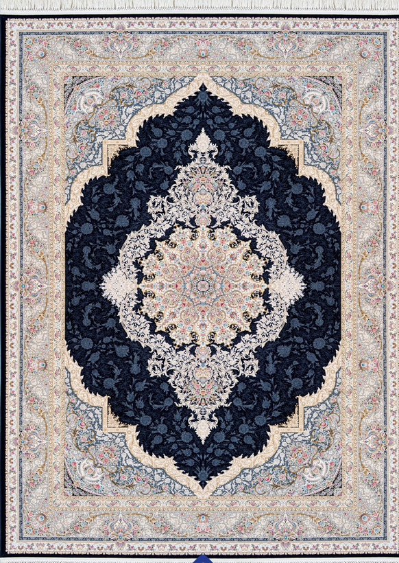 فرش کد 1508، 1500 شانه گل برجسته - نمای کامل