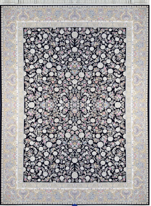 فرش کد 1517، 1500 شانه گل برجسته - نمای نزدیک