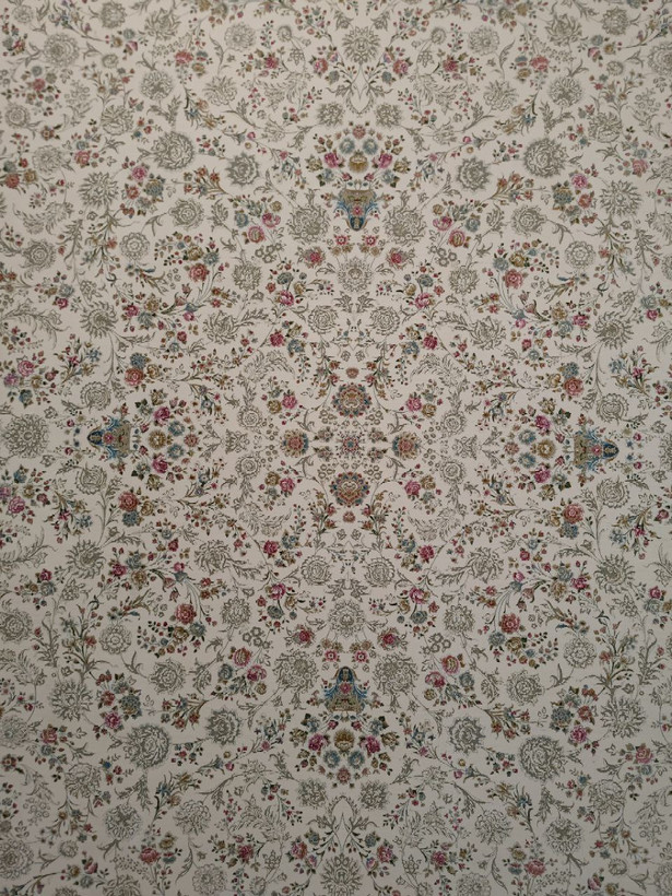 فرش کد 1517، 1500 شانه گل برجسته - نمای نزدیک