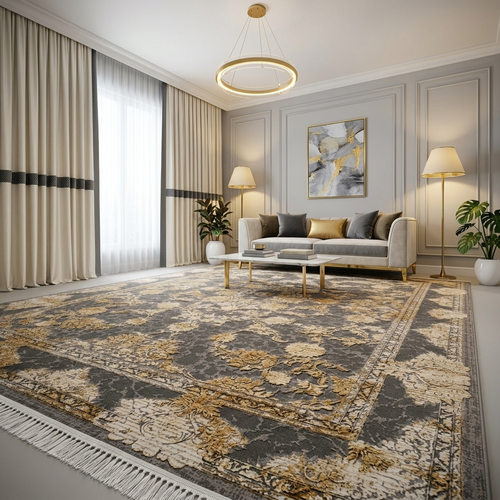 فرش 1200 شانه گل برجسته آکریلیک کد 1421